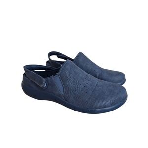 Alegria by PG Lite Navy Blue Textured Slip On Clogs Womens 39 EU 8-8.5 US